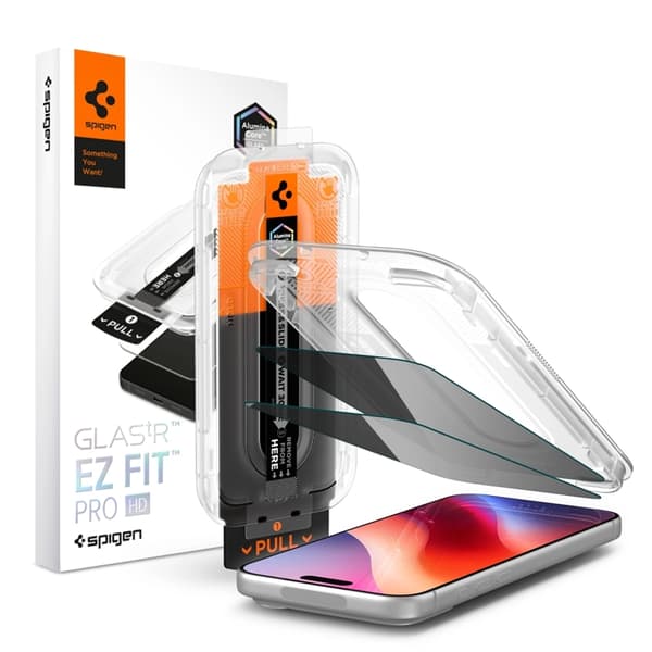 Spigen [2-Pack] Härdat Glas Skärmskydd För iPhone 18 Pro Max/17 Pro Max Privacy