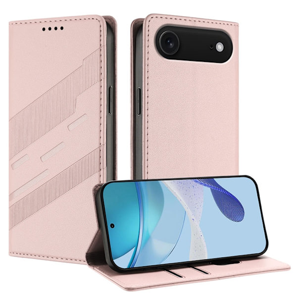 iPhone Air Plånboksfodral Punk Style Imprinted - Rosa Rosa