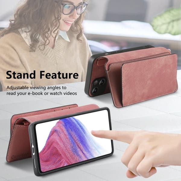 CASENEO Google Pixel 9a Plånboksfodral MW-02 Konstläder - Rosa
