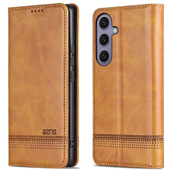 AZNS Samsung Galaxy A56 5G Plånboksfodral Konstläder - Brun
