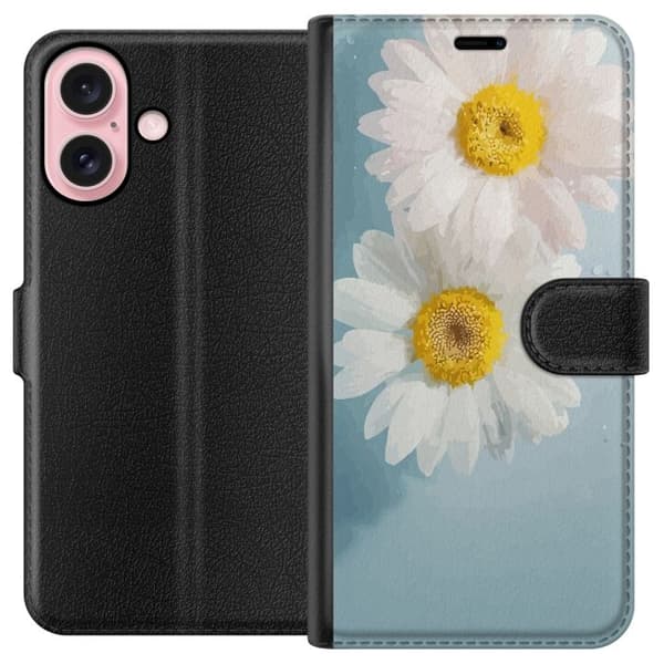 Apple iPhone 16 tegnebog med sommerblomster