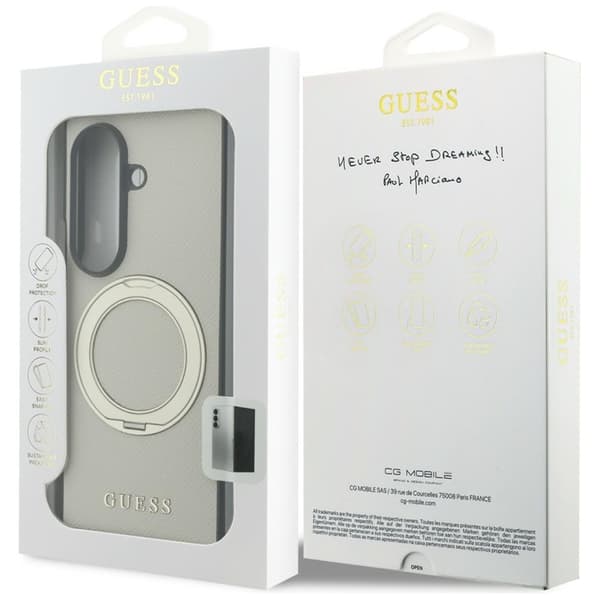 Guess Mobilskal För Galaxy Z Fold 8 Ultra MagSafe Ring Stand Grained Classic