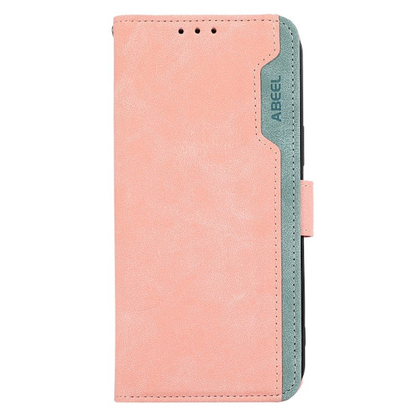ABEEL iPhone 14 Plus Plånboksfodral KonstLäder RFID-Skydd - Rosa