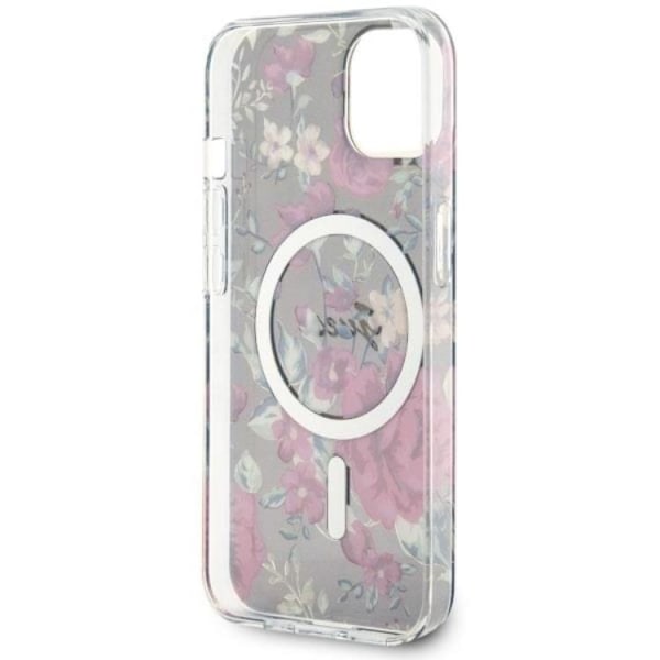 Guess iPhone 14 Mobilskal MagSafe Flower - Grön/Khaki
