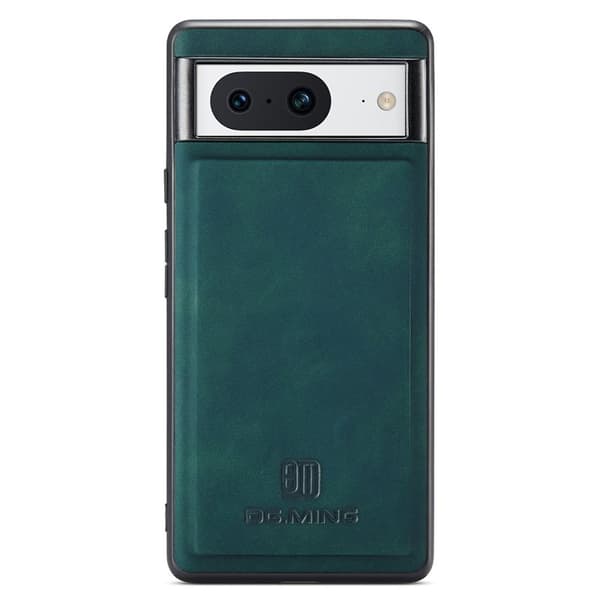 DG.MING Mobilskal till Google Pixel 8 PU Läder Coated PC+TPU Grön