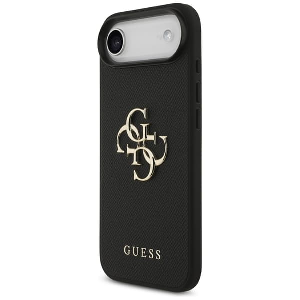 Guess Telefontaske til iPhone 17 Air Grained Classic Logo - Sort Svart