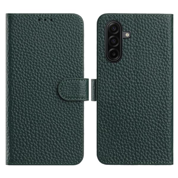 Plånboksfodral för Samsung Galaxy S26 Äkta läder Stativ - Grön
