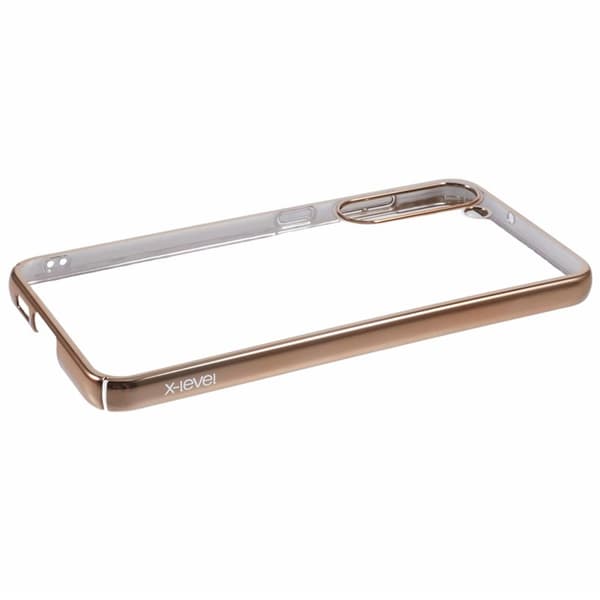 X-LEVEL Mobilskal till Samsung Galaxy S23 Hård PC Transparent Guld