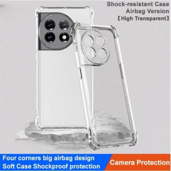 IMAK OnePlus 11 Mobilskal Soft TPU Anti-Scratch - Clear Transparent