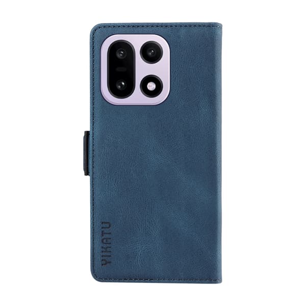 YIKATU OnePlus 15 5G Konstläder Plånboksfodral Skin-touch Feeling Blå