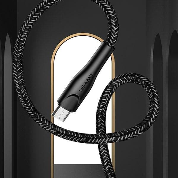 USAMS Kabel flettet U41 microUSB 2m rød SJ396USB02