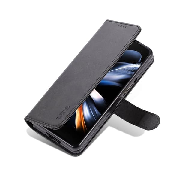 AZNS Samsung Galaxy Z Fold5 Plånboksfodral Konstläder - Svart