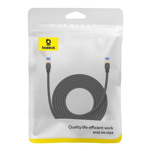 Baseus Internet Kabel 10m cat.7 - Braided Svart Svart