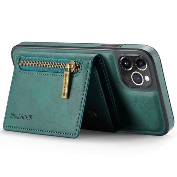 DG.MING M5 Series Mobilskal till iPhone 11 Pro Konstläder Magnetiskt Grön