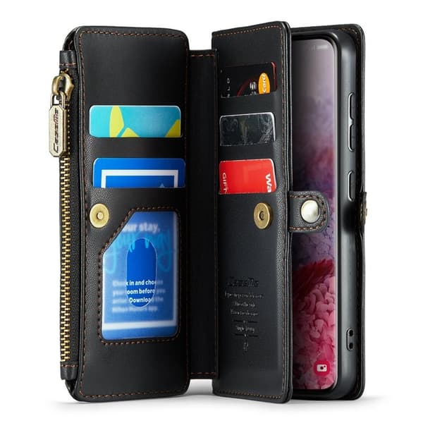 CASEME Plånboksfodral Konstläder för Samsung Galaxy S20 - Svart