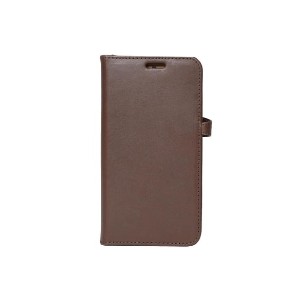 Buffalo aitoa nahkaa oleva lompakkokotelo iPhone 13 Mini - ruskea Brown