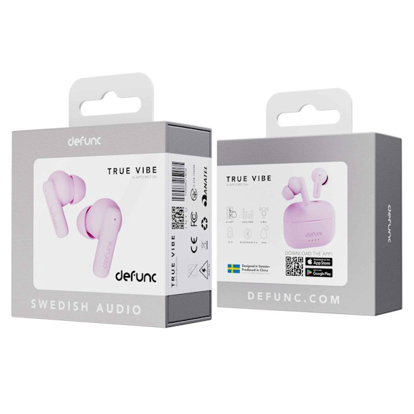 Defunc TRUE VIBE TWS Plugin In-Ear BT hörlur Rosa