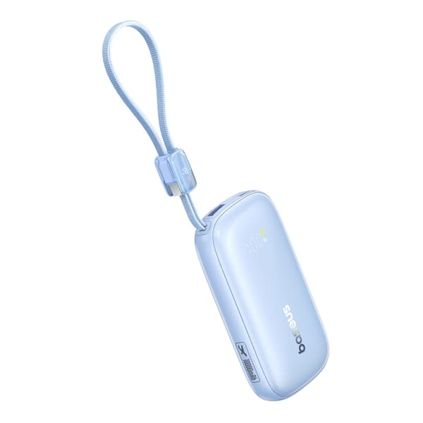 Baseus Powerbank 10000mAh 45W med USB-C till Lightning Kabel - Blå Blå