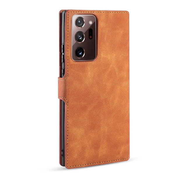 DG.MING Retro Plånboksfodral Konstläder Samsung Galaxy Note20 Ultra Brun