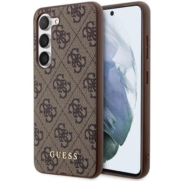 Guess Galaxy S24 Plus Mobilskal Metall Guld Logo - Brun
