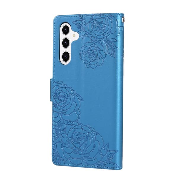 Plånboksfodral för Samsung Galaxy S26 Plus Konstläder 3 kortfack - Blå