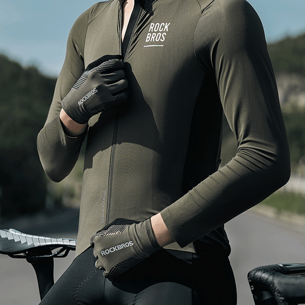 Rockbros Cykelhandskar Vår/Sommar/Höst Hel Storlek: XXL - Grön