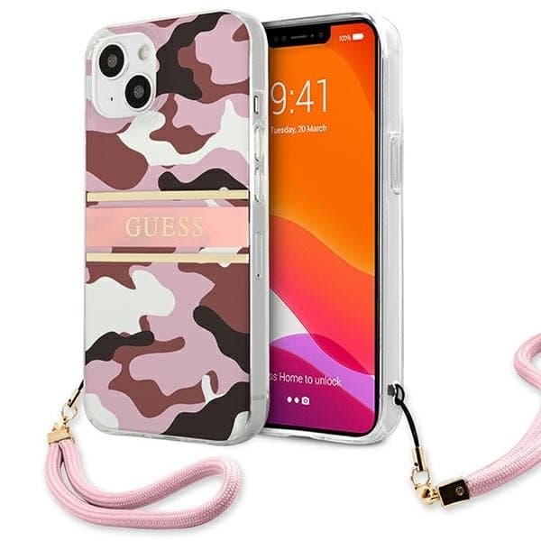 Guess Camo Strap Collection Skal iPhone 13 mini - Rosa Pink