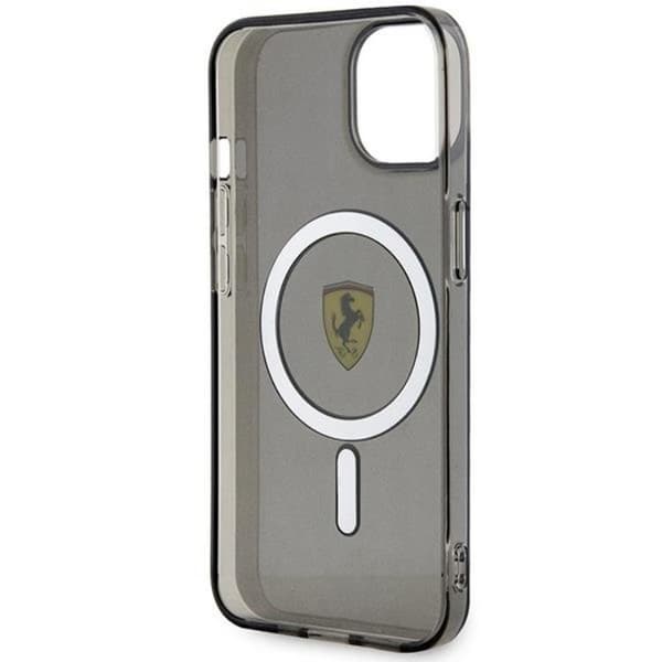 Ferrari iPhone 14 -puhelimen kuori Magsafe Translucent - Musta Black