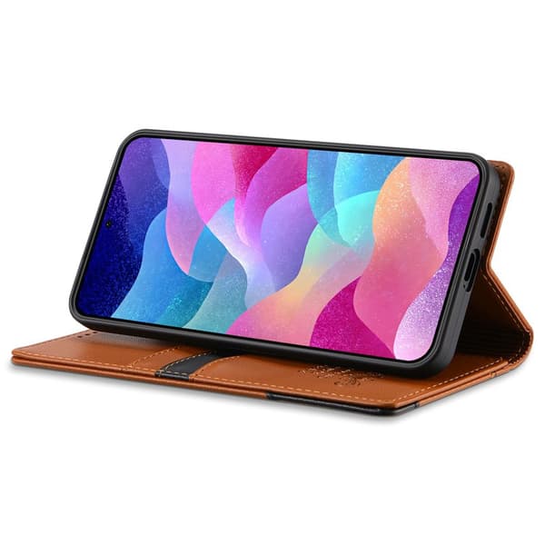 N.BEKUS Plånboksfodral för Samsung Galaxy S26 Plus RFID Blocking - Brun