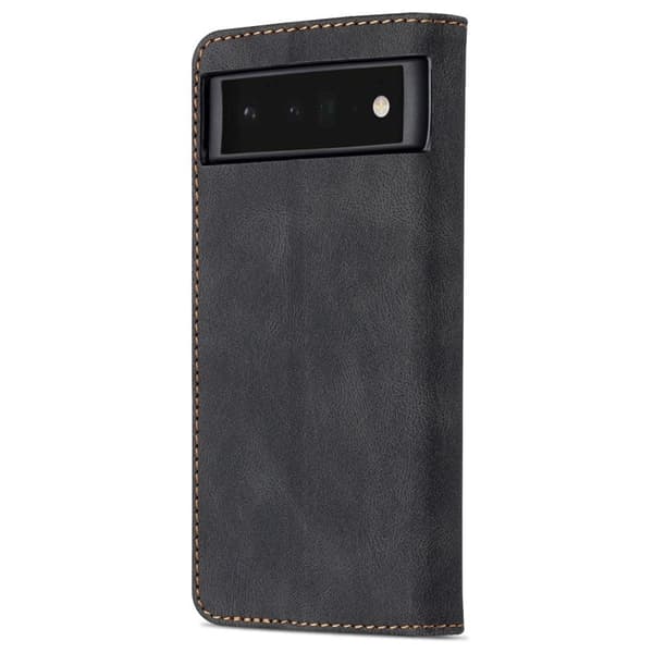AZNS Google Pixel 6 Pro Plånboksfodral TPU+Konstläder - Svart