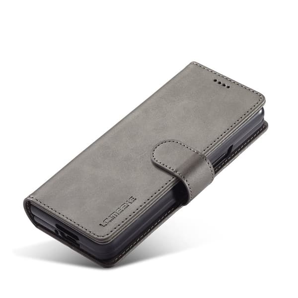 LC.IMEEKE Plånboksfodral för Samsung Galaxy Z Fold3 5G - Konstläder - Grå