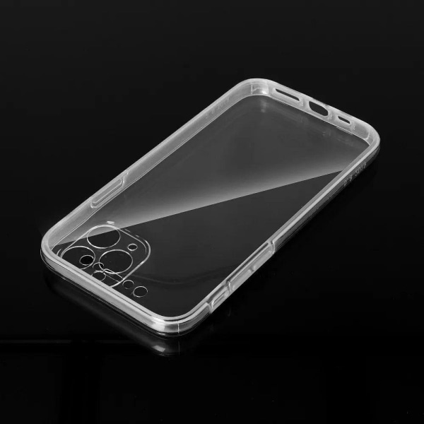 iPhone 14 Pro Shell 360 Täyskantinen kova muovi, läpinäkyvä