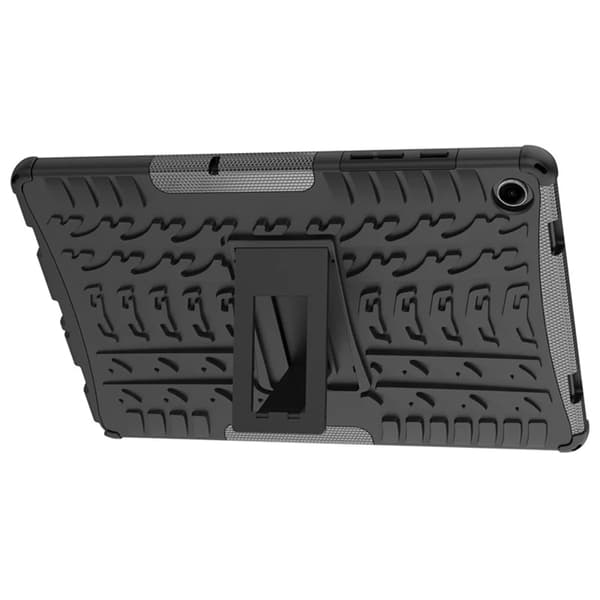 Mobilskal till Galaxy Tab A9 Plus Tire Texture med Kickstand Svart