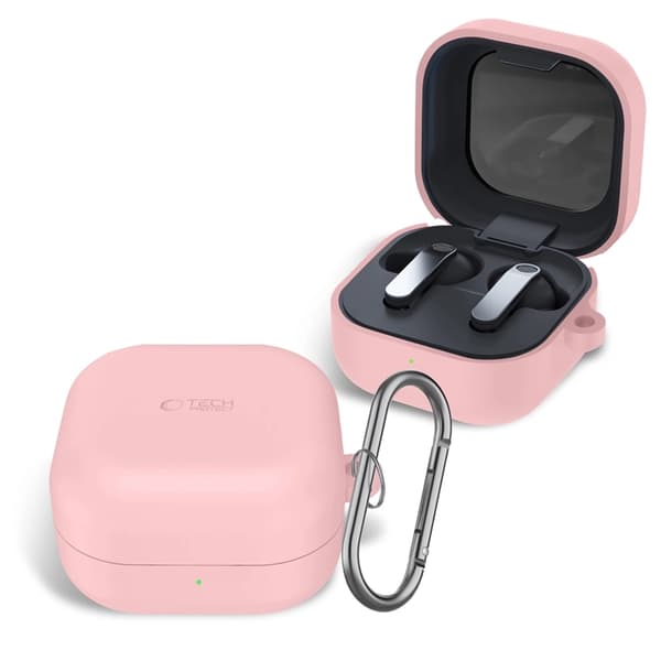 Tech-Protect Skal För Galaxy Buds 4/4 Pro Silikon Hook - Dusty Rosa Rosa