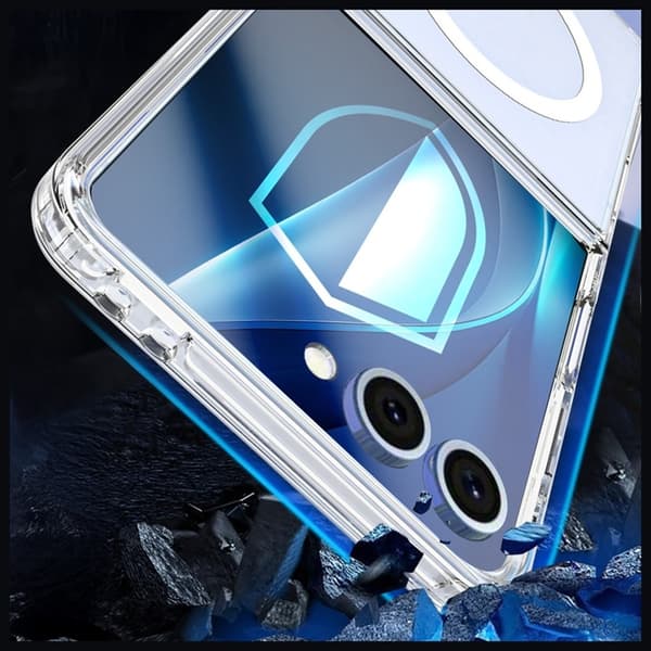3MK Mobilskal till Galaxy Z Flip 7 MagSafe Armor - Transparent Vit