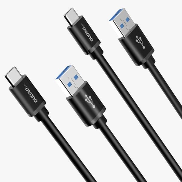 Dudao USB-C till USB-A kabel 1m Super Fast Charge - Svart Black