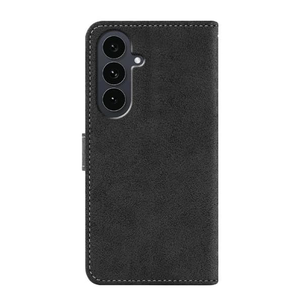 Samsung Galaxy S26 Plus Plånboksfodral Retro Konstläder - Svart