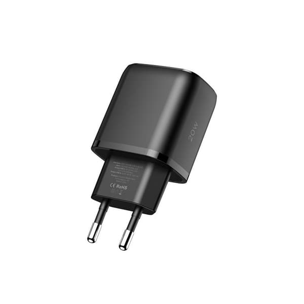 Tech-Protect C20W 2-Portin verkkolaite PD20W/QC3.0 - Musta Svart