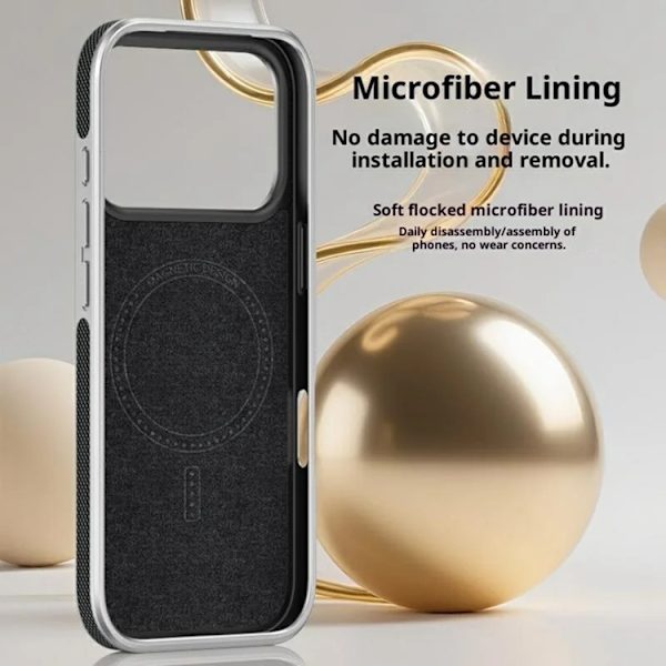 Mobilskal till iPhone 17 Pro Max Magsafe Diamond Texture Svart