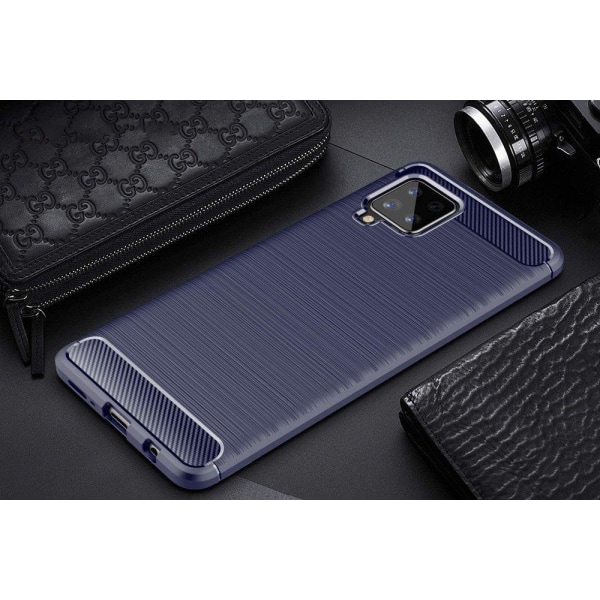 Carbon Flexible TPU cover til Samsung Galaxy A42 5G - Blå