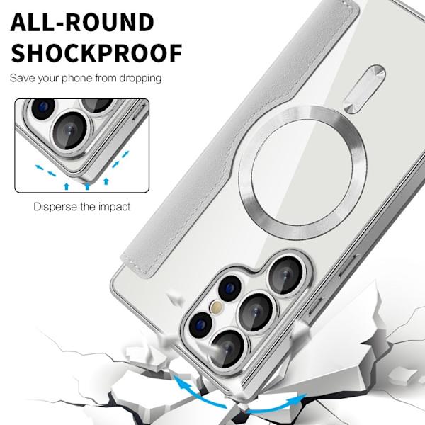 Galaxy S25 Ultra Plånboksfodral MagSafe RFID-Skydd - Silver Silver
