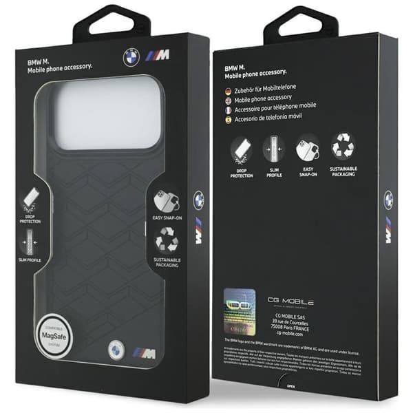 BMW telefontaske til iPhone 17 Pro Max MagSafe M Shape Logo - Sort Svart