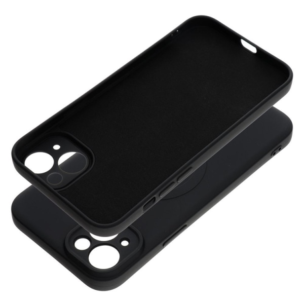 iPhone 15 Plus Mobile Case Magsafe Silicone - musta