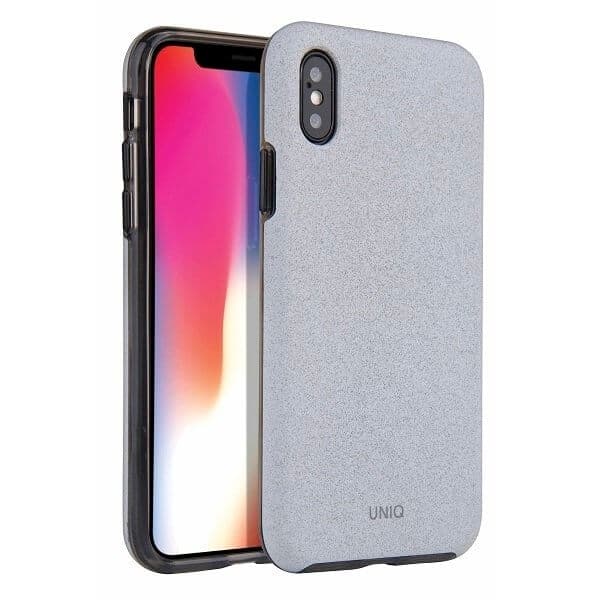 UNIQ Lithos Taske til iPhone Xs Max klar - Lysegrå Grey