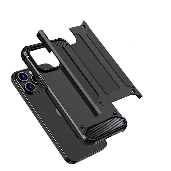 iPhone 15 Pro Mobilskal Hybrid Armor - Svart Svart