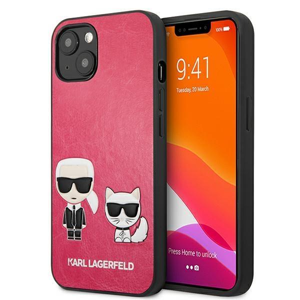 Karl Lagerfeld iPhone 13 Mini Cover Iconic Karl & Choupette - Fuc