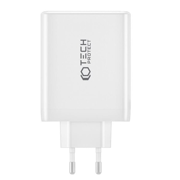 Tech-Protect 4-Port Väggladdare 3x USB-C/1x USB-A PD100W - Vit