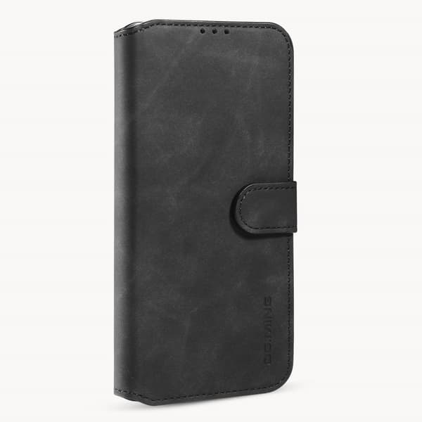 DG.MING Retro Läder Plånboksfodral iPhone 12 Pro Max - Svart Black