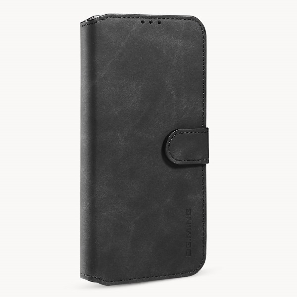 DG.MING Retro Läder Plånboksfodral iPhone 12 Pro Max - Svart Svart
