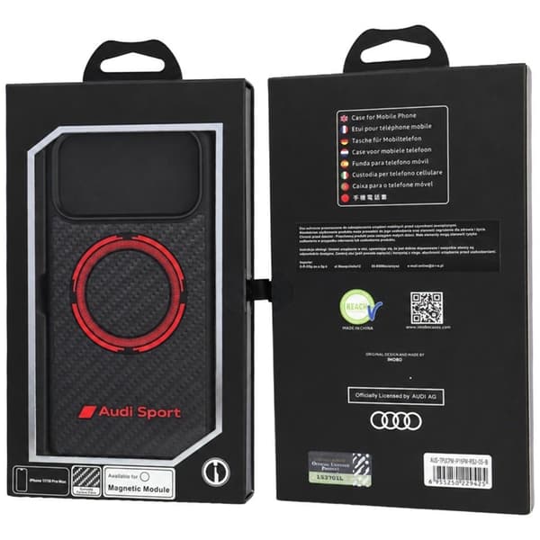 Audi Mobilskal För iPhone 18 Pro Max/17 Pro Max Magsafe RSQ Carbon Fiber